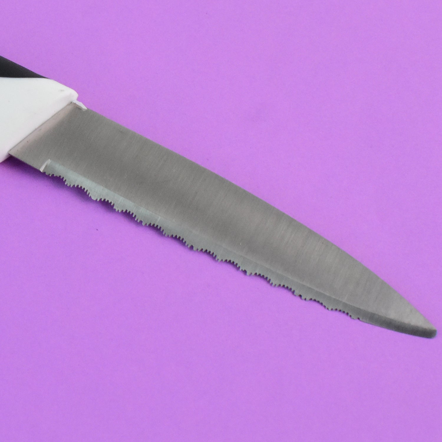 stainless steel serrated kitchen knife 30 cm length