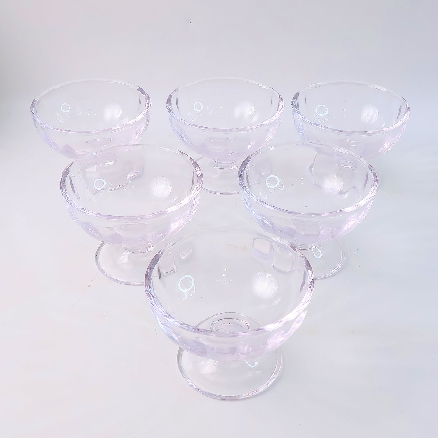 Premium Glass Ice Cream Dessert Bowl 6 Pc Set