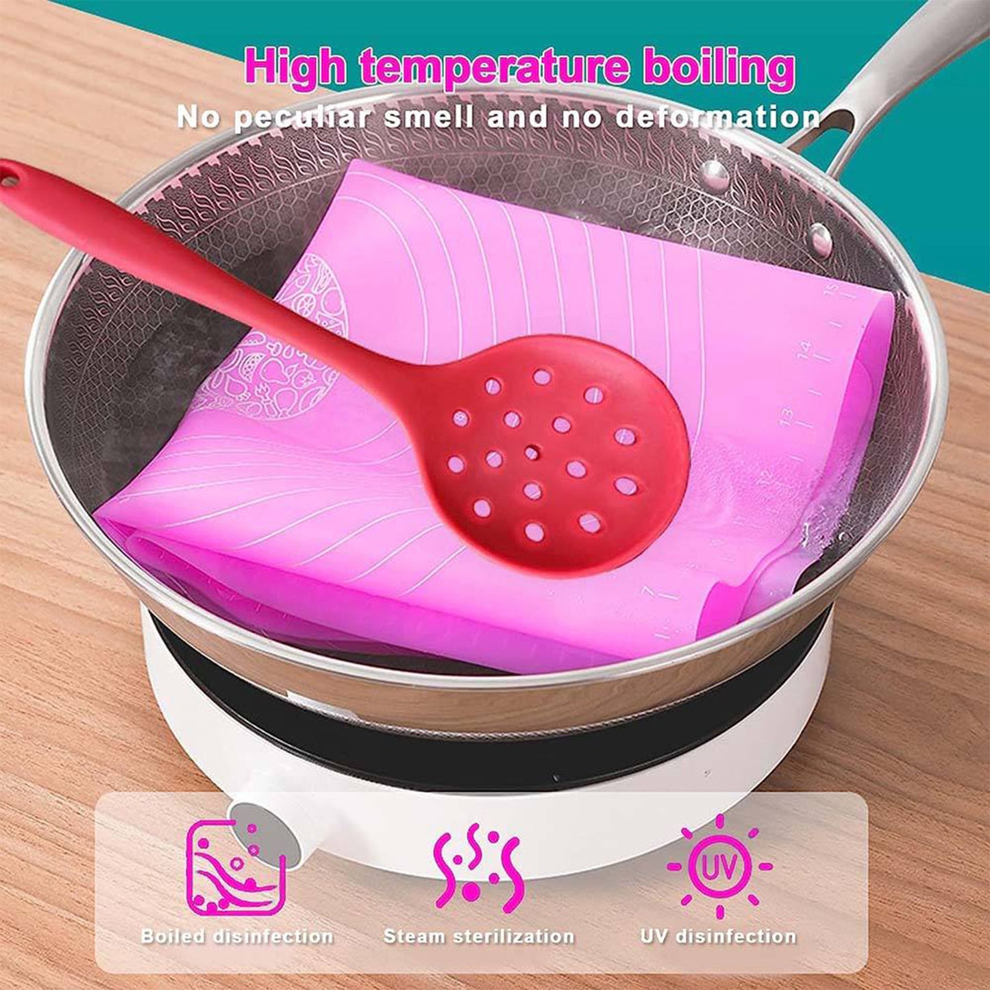 non-stick dough rolling mat 29x26 cm silicone baking