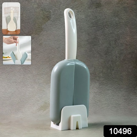 automatic rice spoon holder with dust cover kitchen accessory