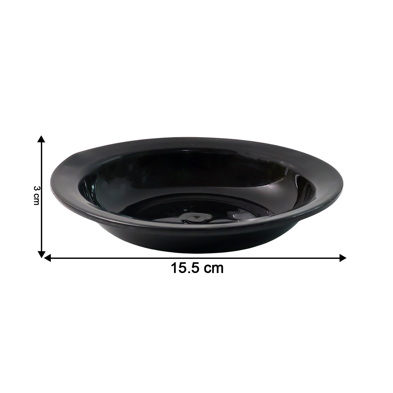 serving bowl 15 cm for curry and soup heat-resistant plastic black