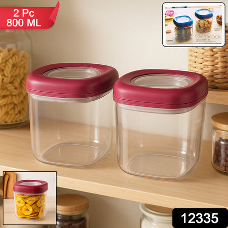 twist lock kitchen storage container set 800ml pack of 2