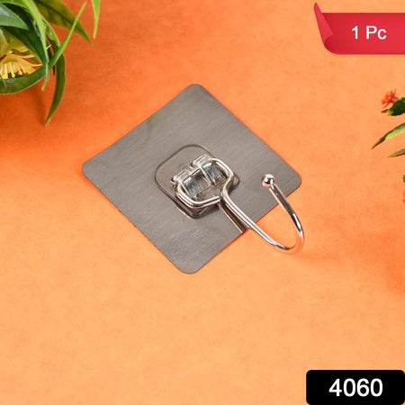 stainless steel self adhesive wall hook 9 cm x 7 cm x 4 cm