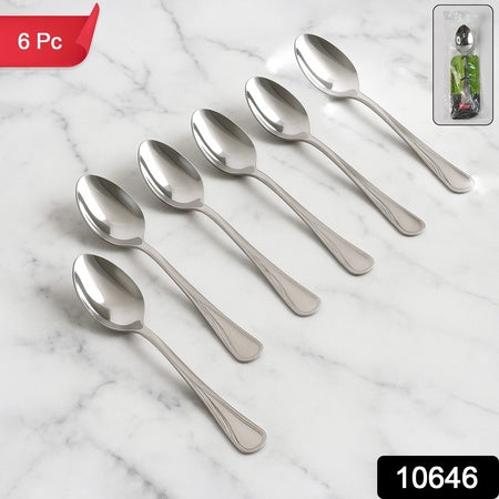 stainless steel dining spoons set pack of 6