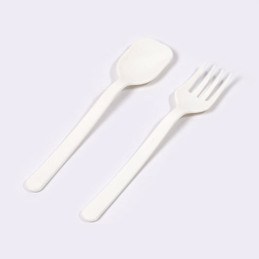 plastic forks and spoon for dining pack of 2