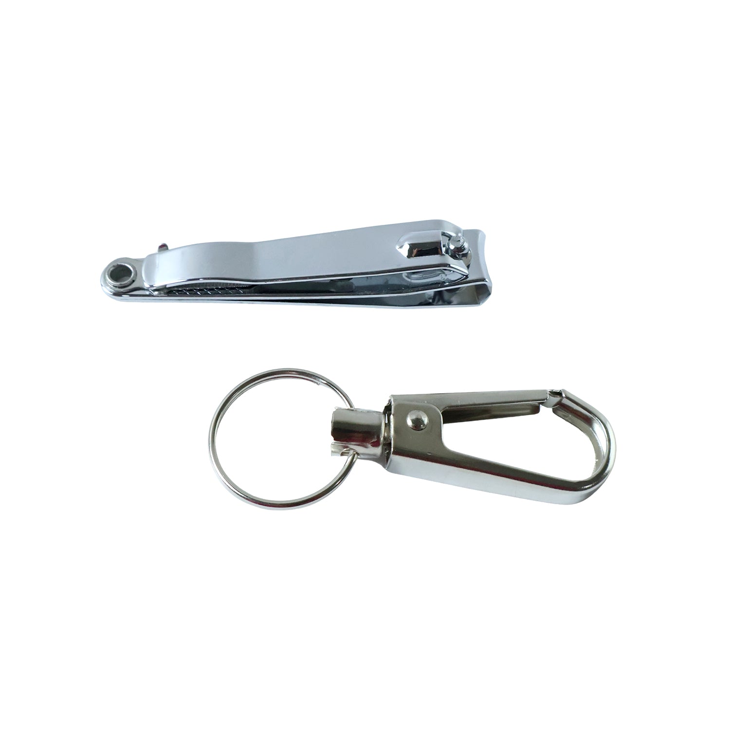 stainless steel nail clipper set with keychain holder pack of 2