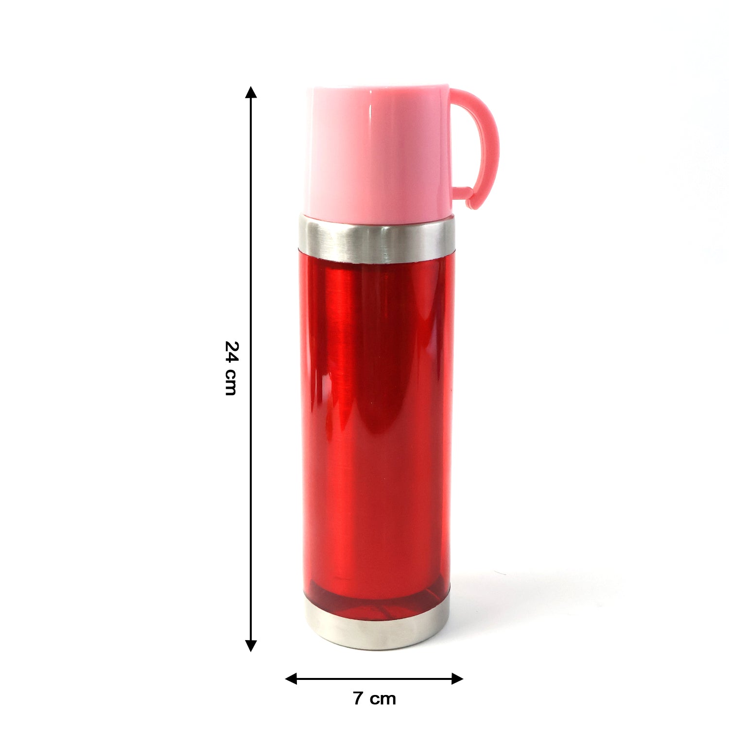 Insulated Travel Mug Bottle With Handle Lid (500 Ml)