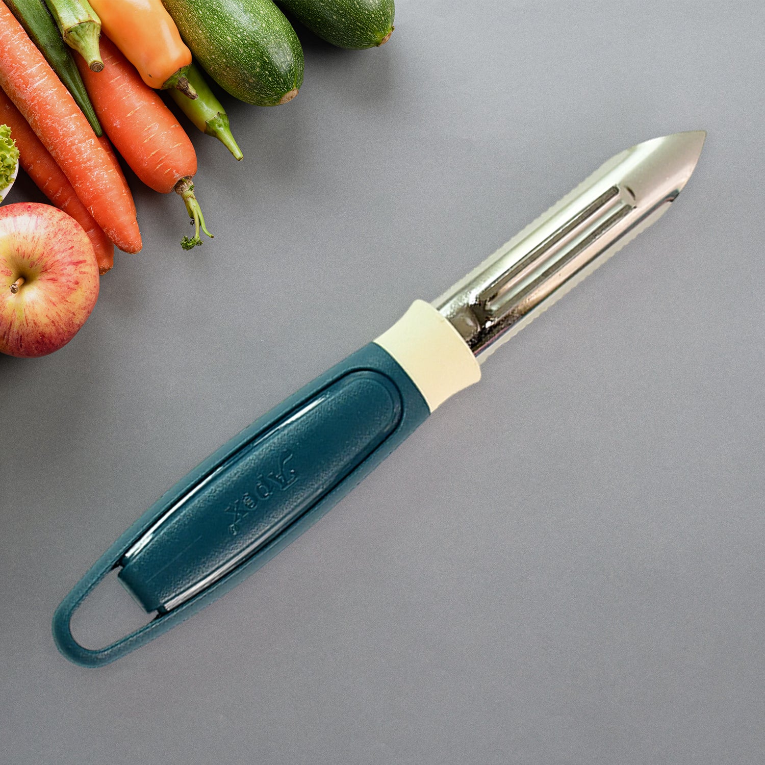 potato peeler with stainless steel blade ergonomic handle 26 cm