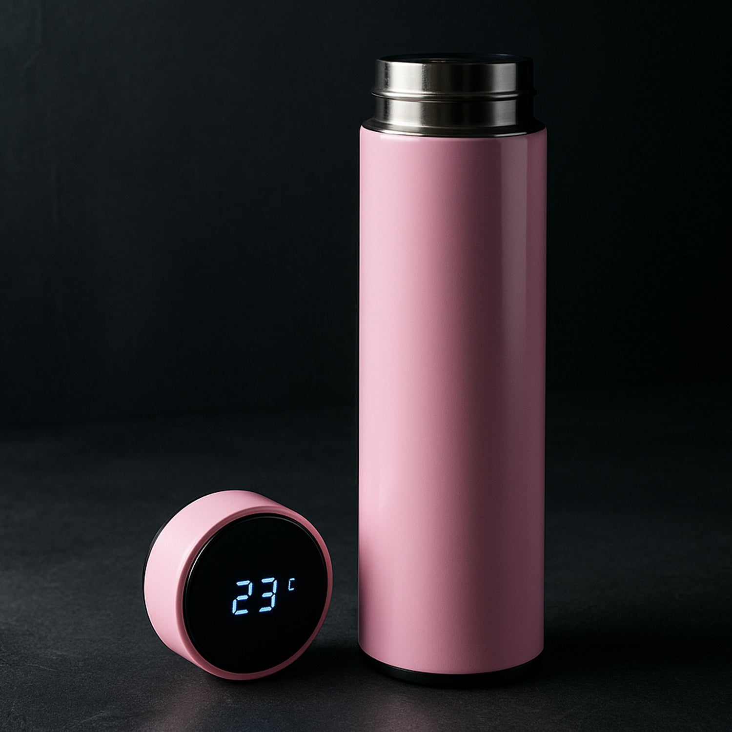 Pink Vacuum Insulated Water Bottle (1 Pc  500ml)