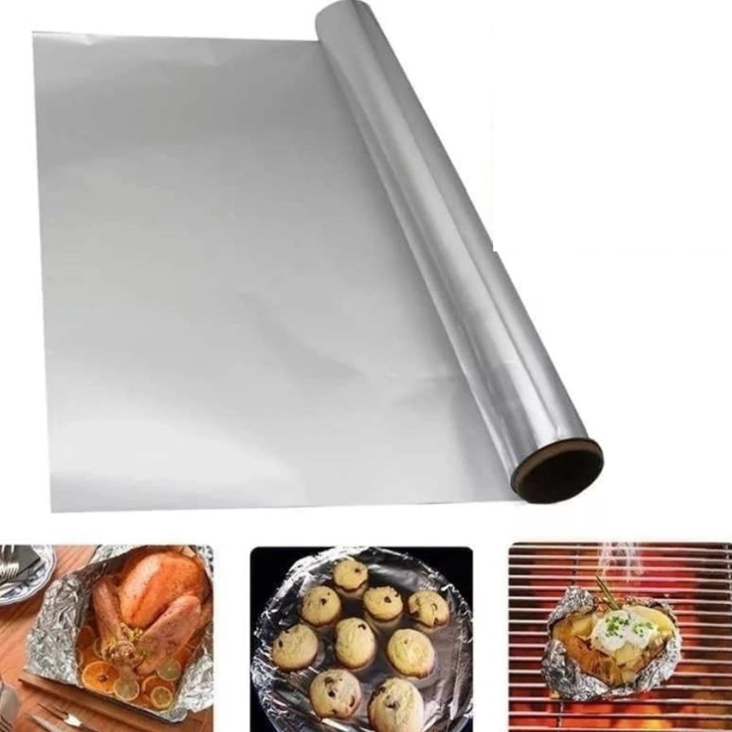 aluminum foil roll 72m for food storage heavy duty non stick