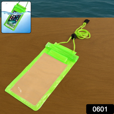 0601 Waterproof Mobile Pouch (6.2 Inch  Random Colour)