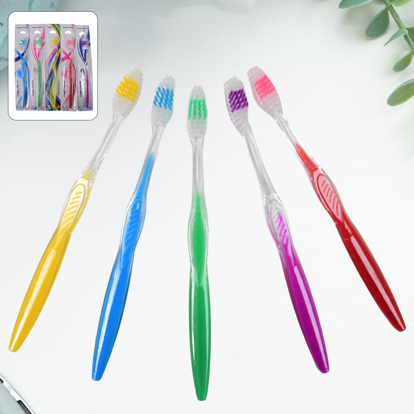 plastic toothbrush soft bristles pack of 1 mix color