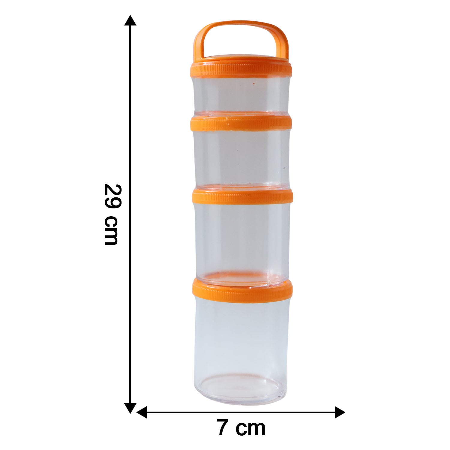 4-in-1 stackable dry fruit storage container set with airtight lids