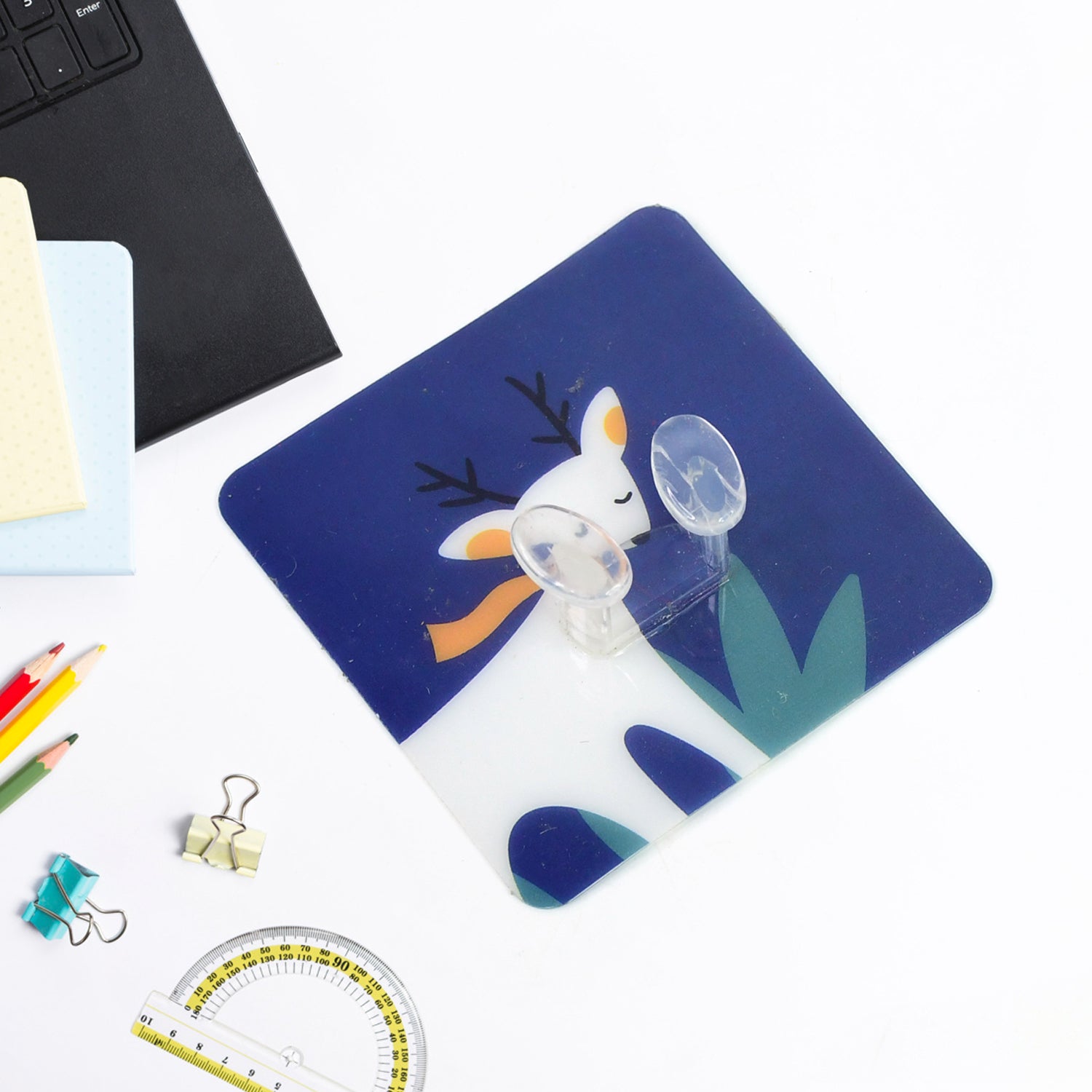 self-adhesive wall hook 7 cm for toothbrush socket plastic pack of 1