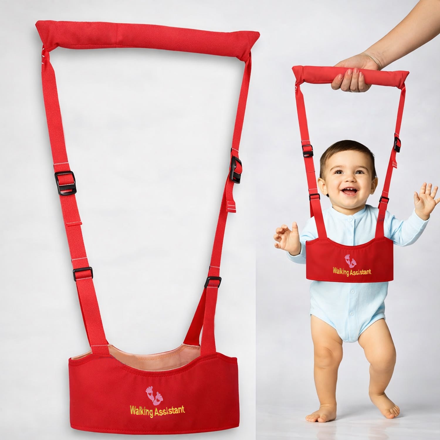 soft padded baby walking assistant harness adjustable length 28 cm breadth 20 cm height 3 cm pack of 1