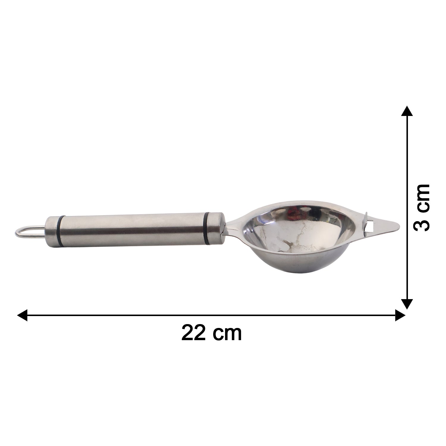 stainless steel egg separator tool with deep bowl design pack of 1