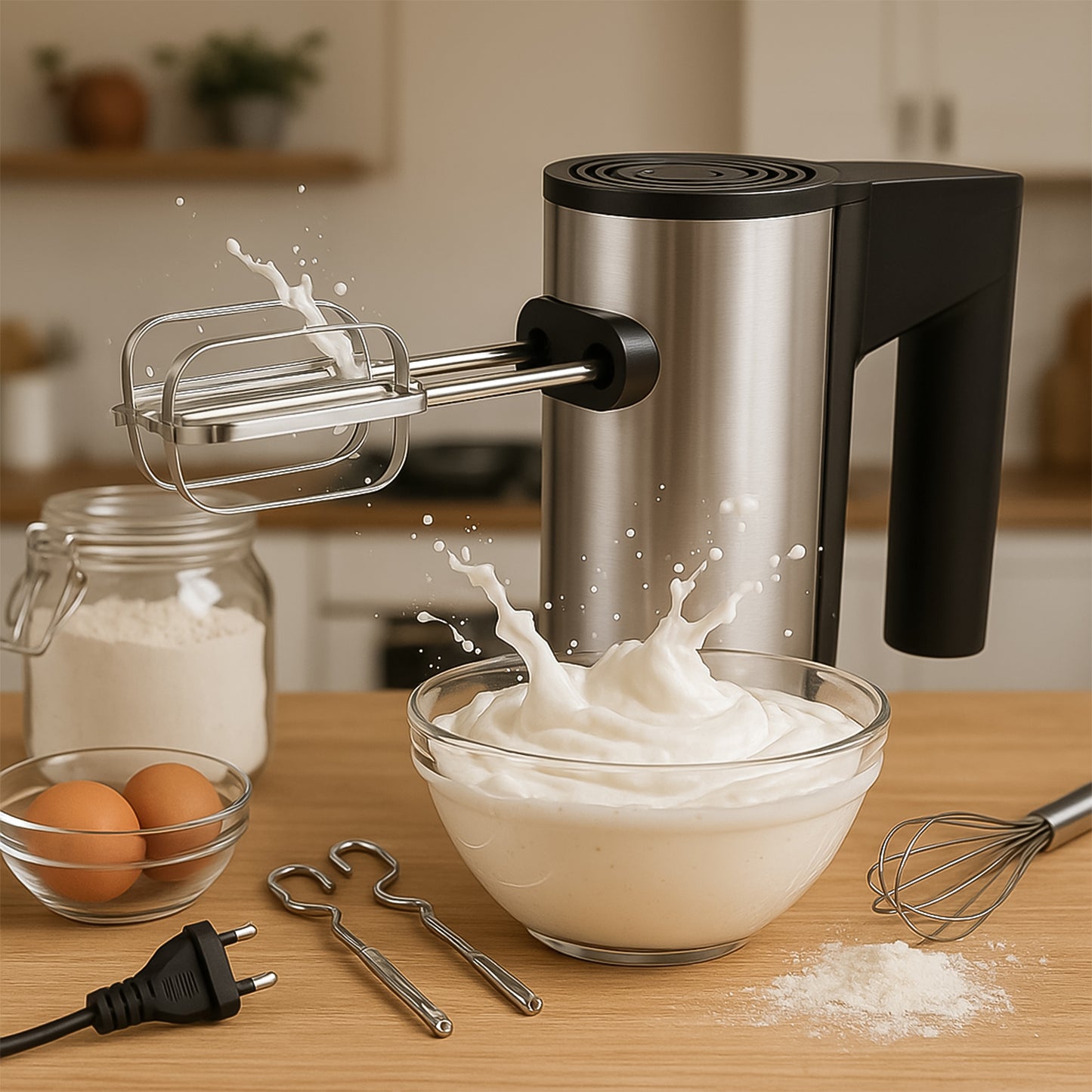 electric hand mixer 450w with stainless steel beaters