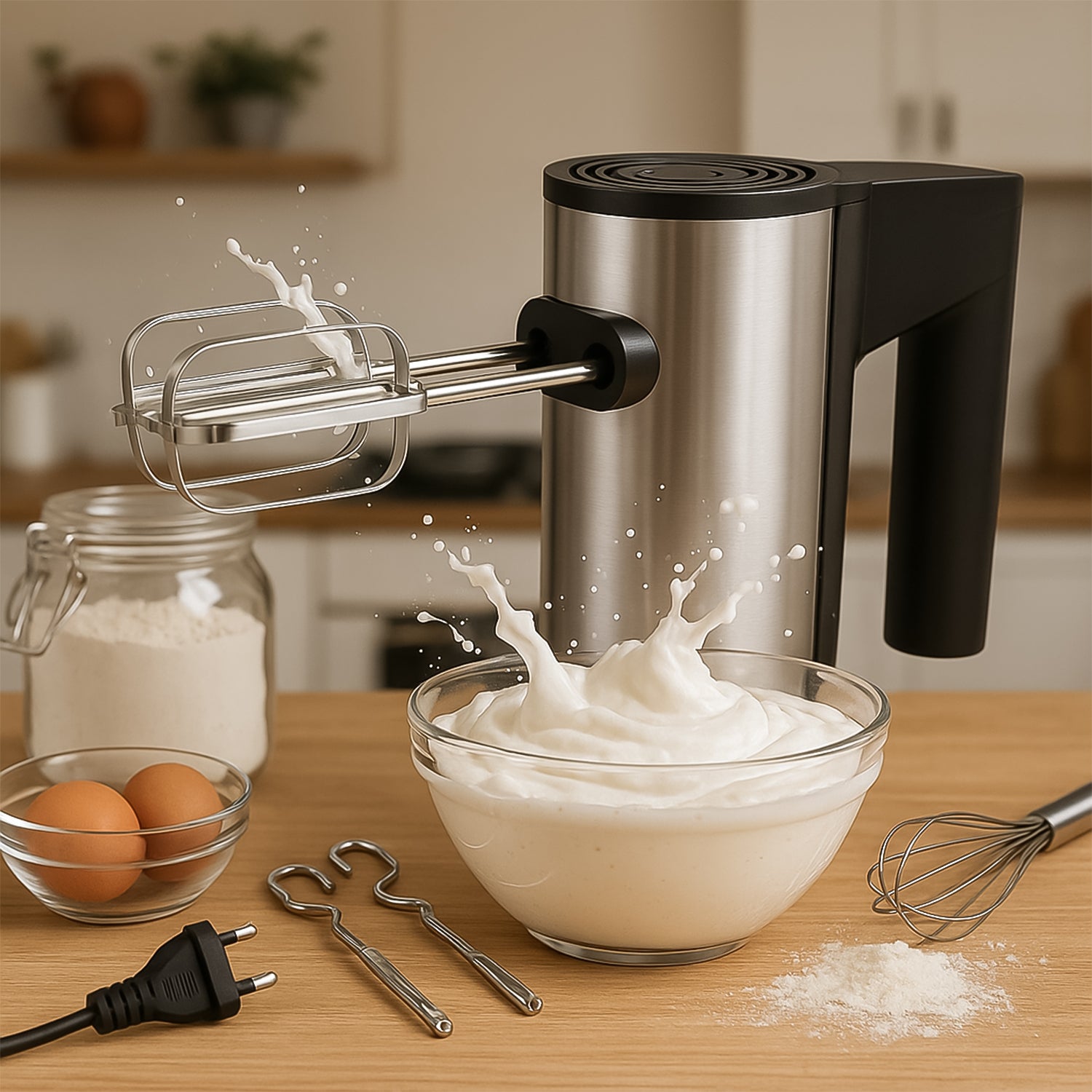 electric hand mixer 450w with stainless steel beaters