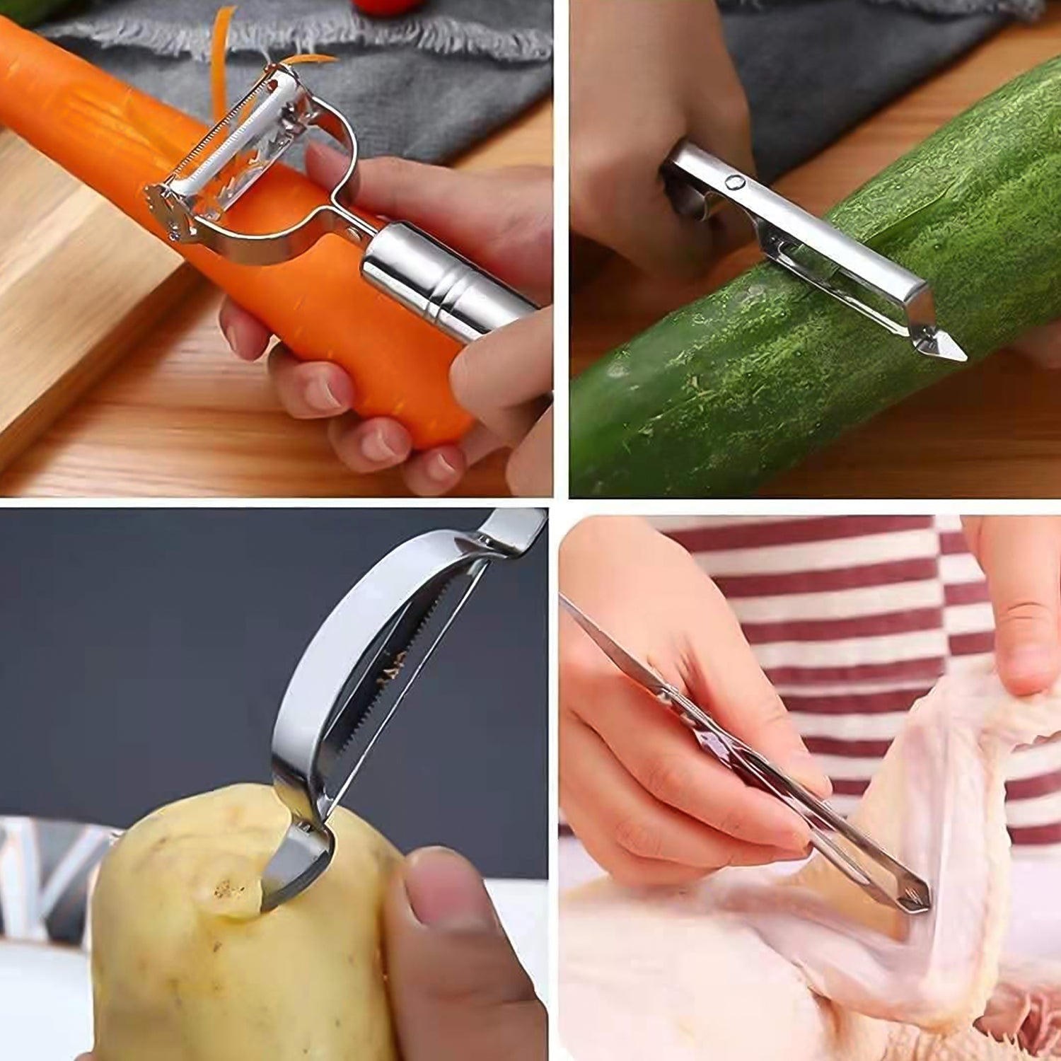 multifunctional peeler grater slicer 16 cm pack of 3