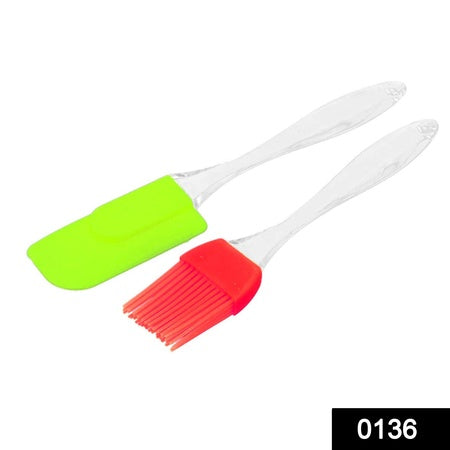 silicone spatula and pastry brush set 26 cm for baking
