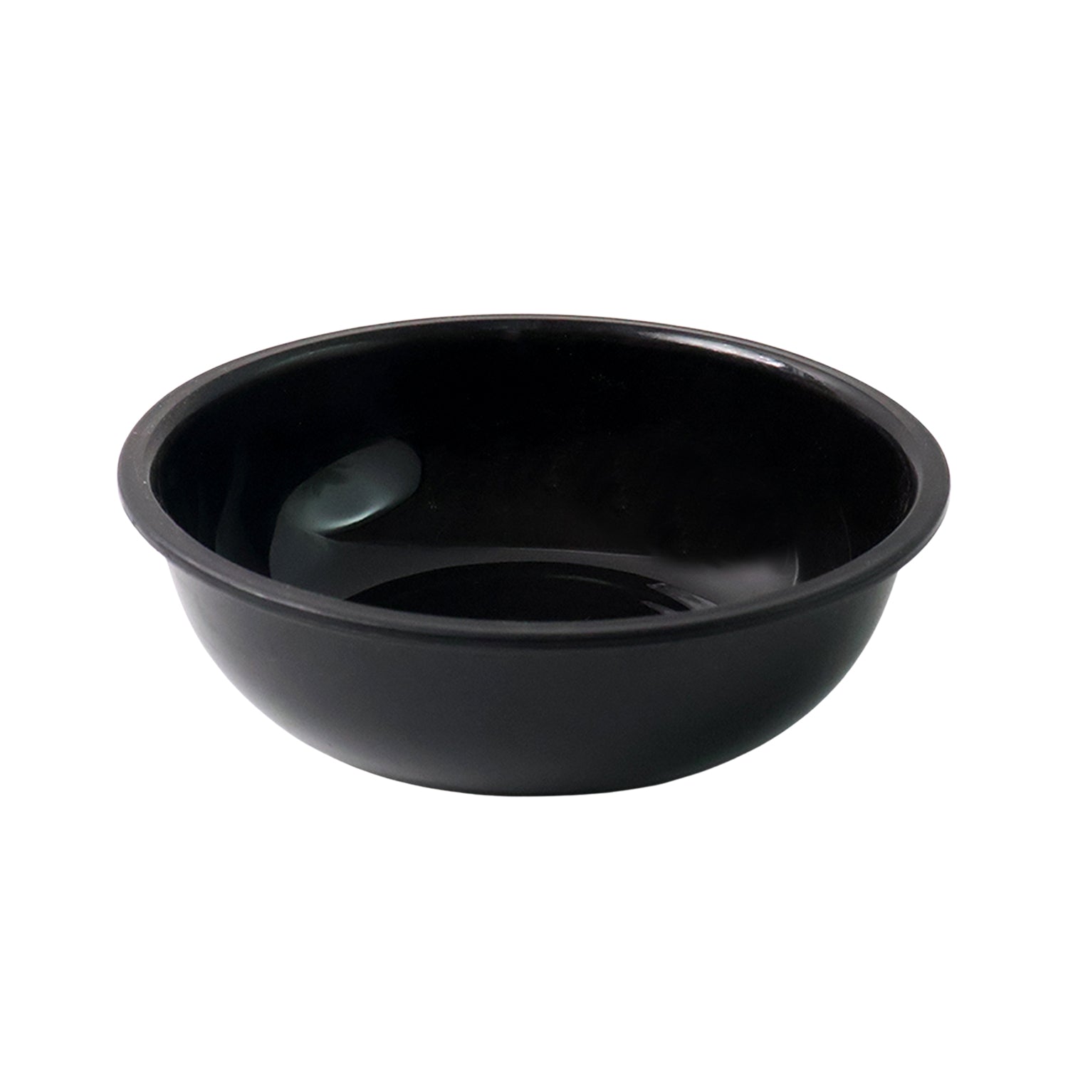 black plastic serving bowl 6 inch round deep