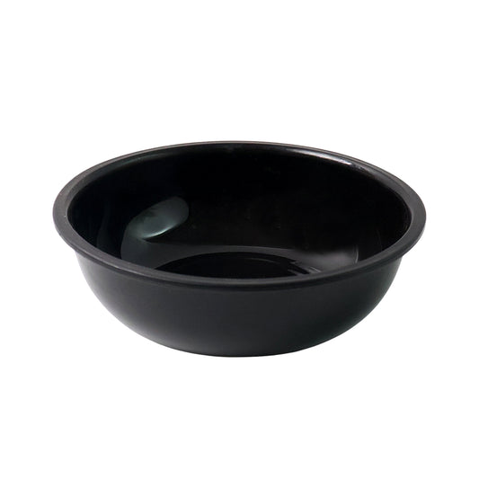 black plastic serving bowl 6 inch round deep