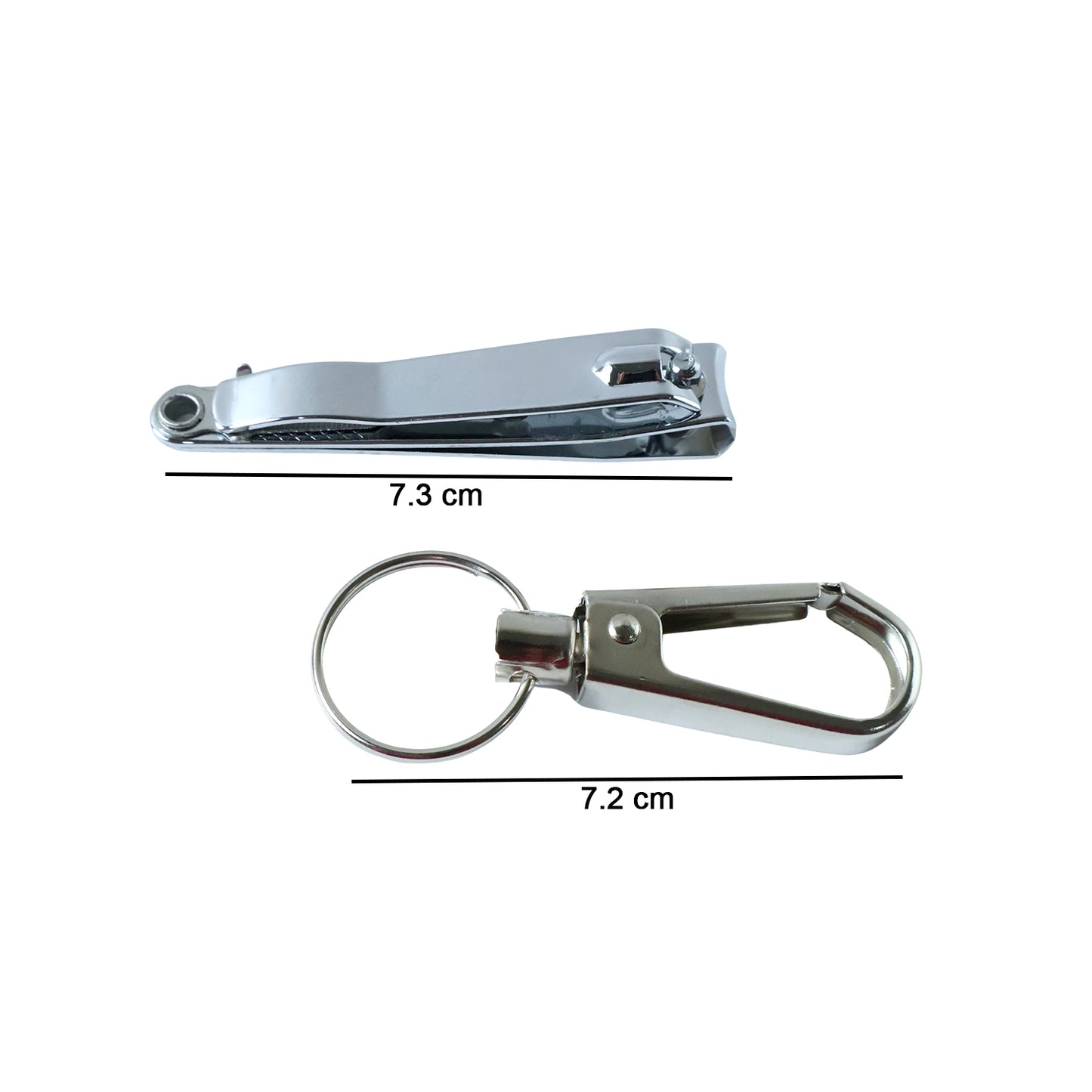 stainless steel nail clipper set with keychain holder pack of 2