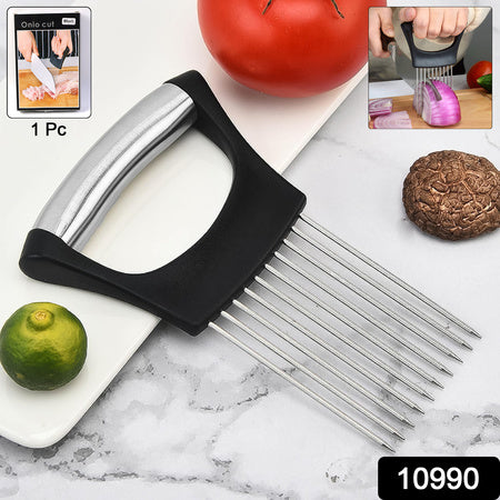 onion cutter vegetable slicer holder tool stainless steel 15 cm