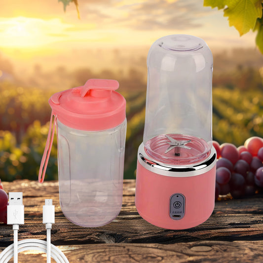 portable small juicer blender with 520ml capacity and water bottle pack of 2