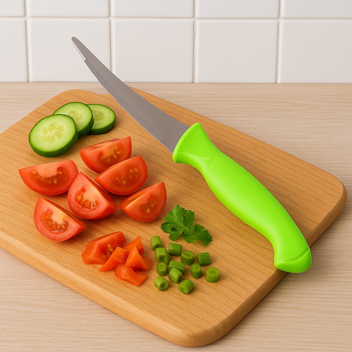 multipurpose kitchen knife 22 cm with ergonomic handle