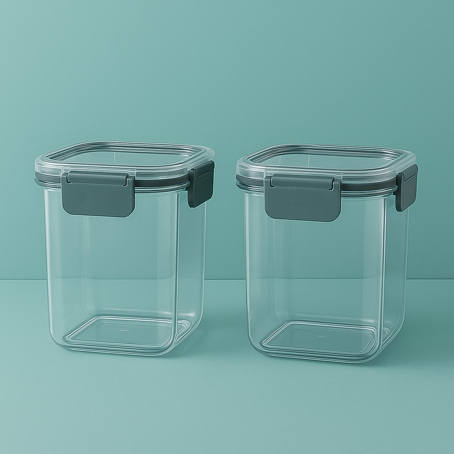 food storage containers 900 ml airtight polycarbonate pack of 2
