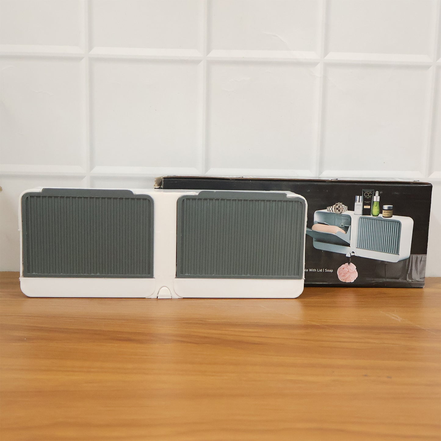 Wall Mounted 4-compartment Bathroom Storage  Soap Holder