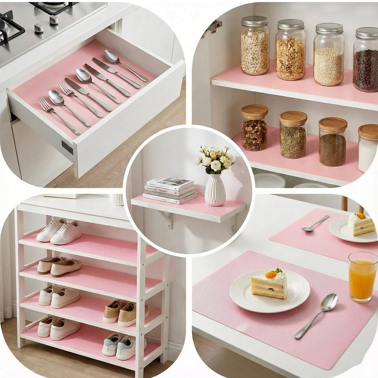 Transparent Plastic Fridge Mat 45 X 29 Cm (4 Pc)