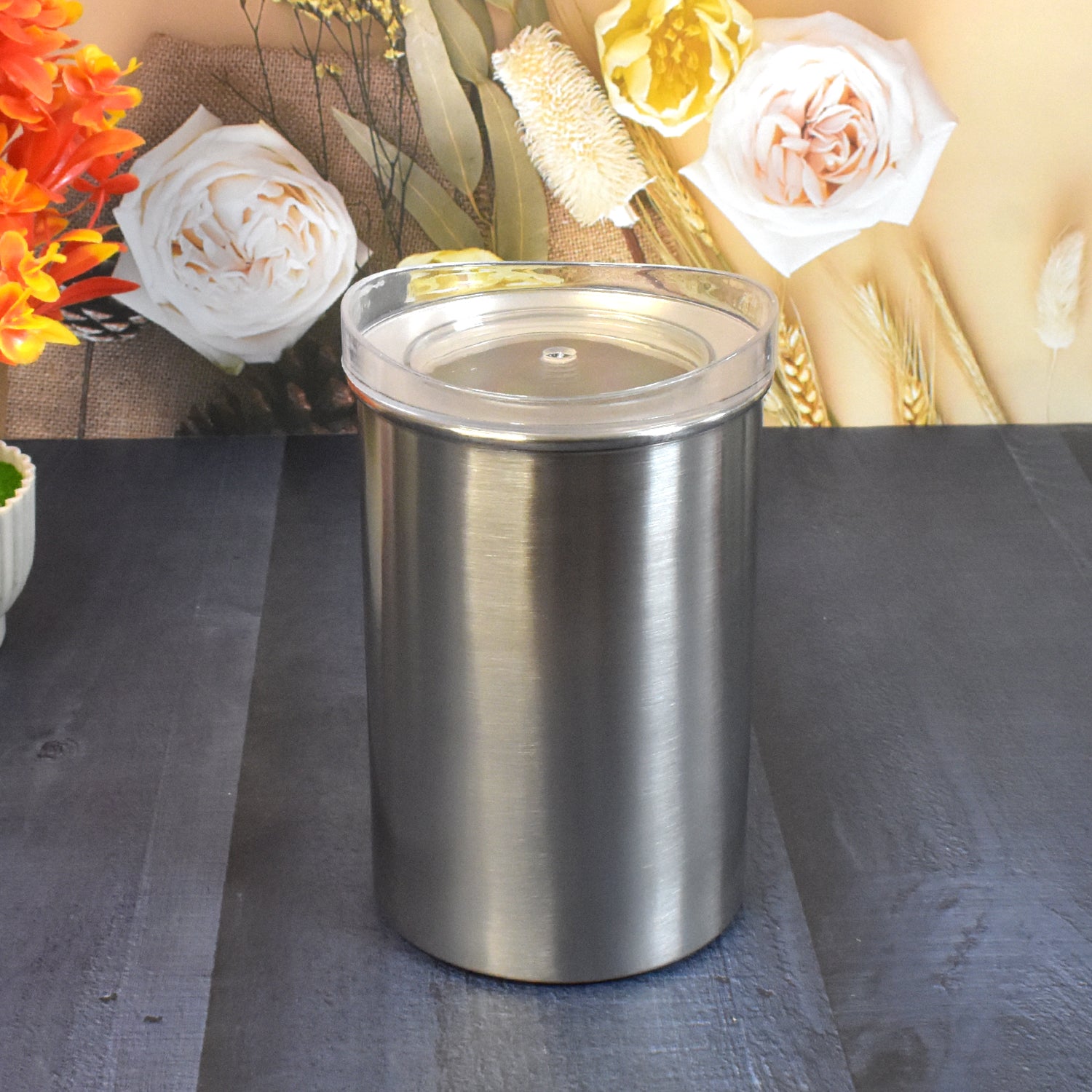 stainless steel airtight container 1000 ml with see-through lid