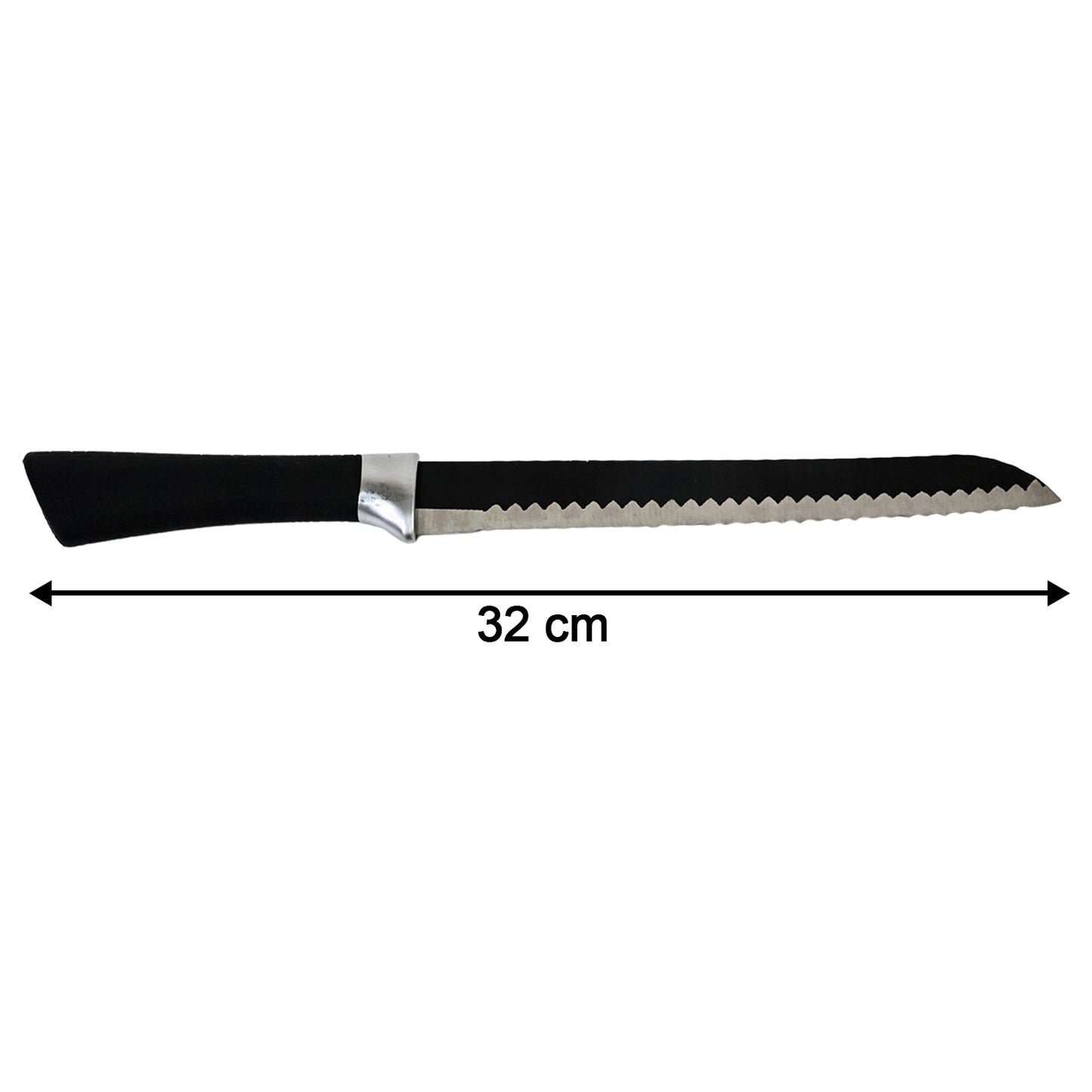 serrated bread knife 32 cm with ergonomic handle