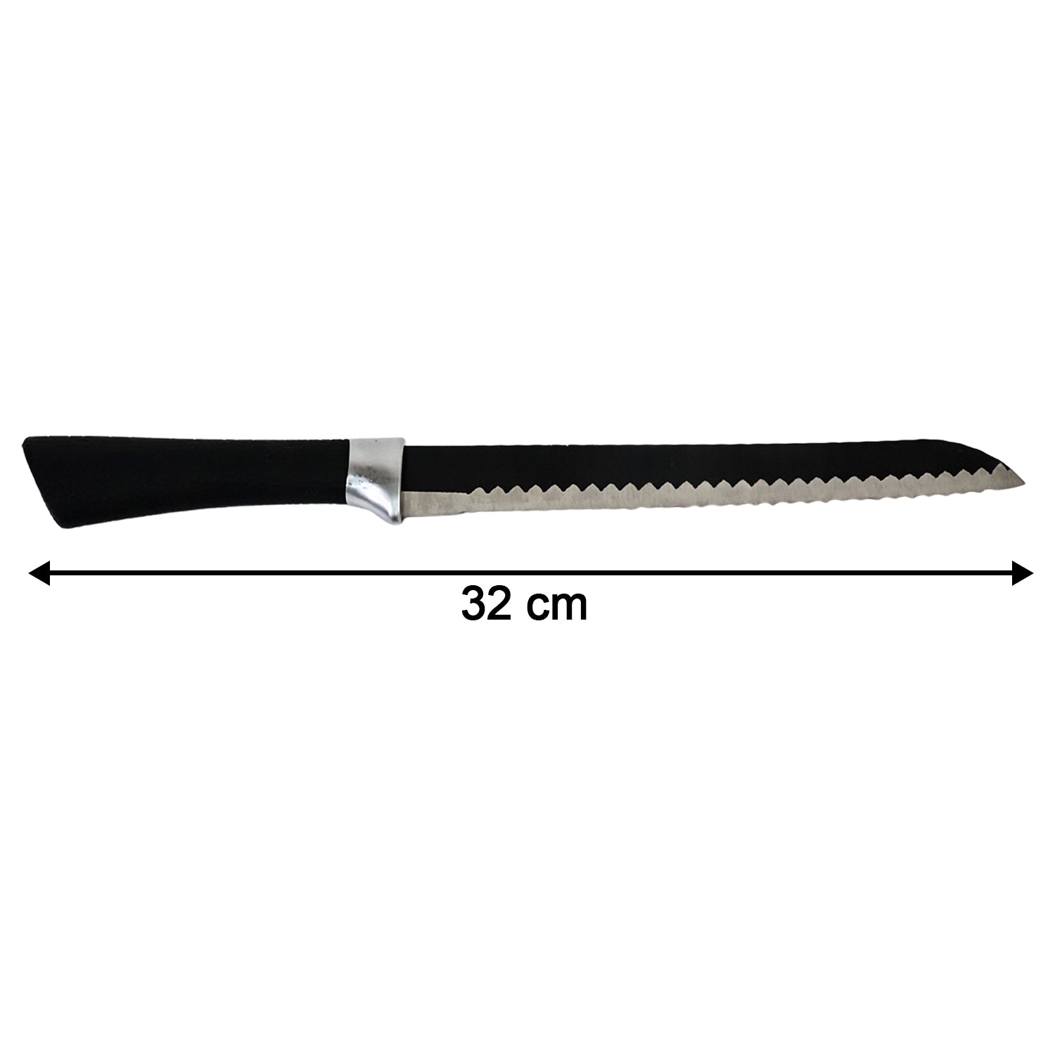 serrated bread knife 32 cm with ergonomic handle