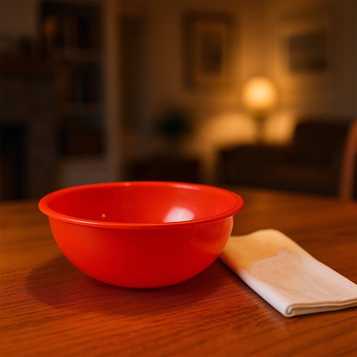 red round deep serving bowl plastic 6 inch