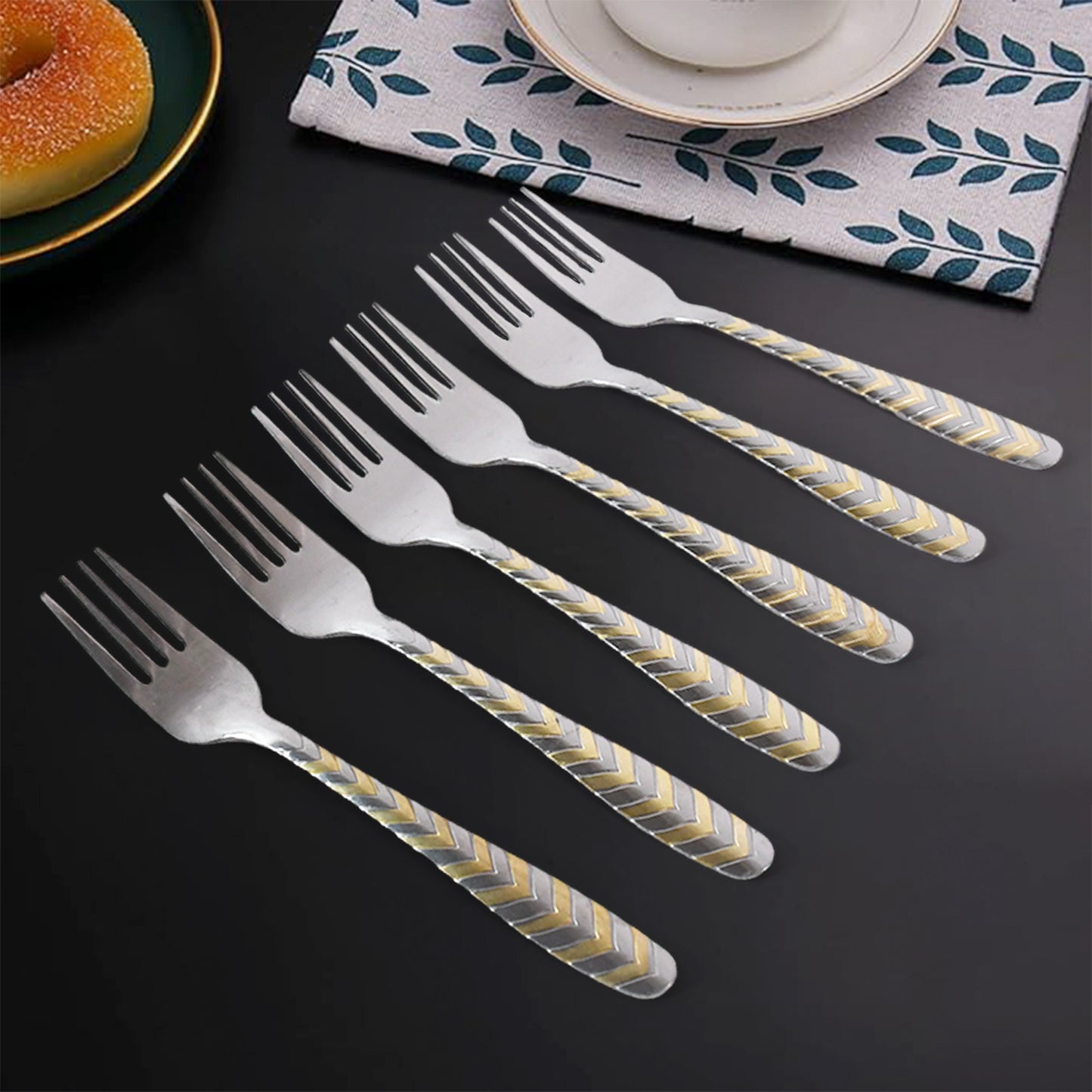 stainless steel fork set pack of 6 for dining
