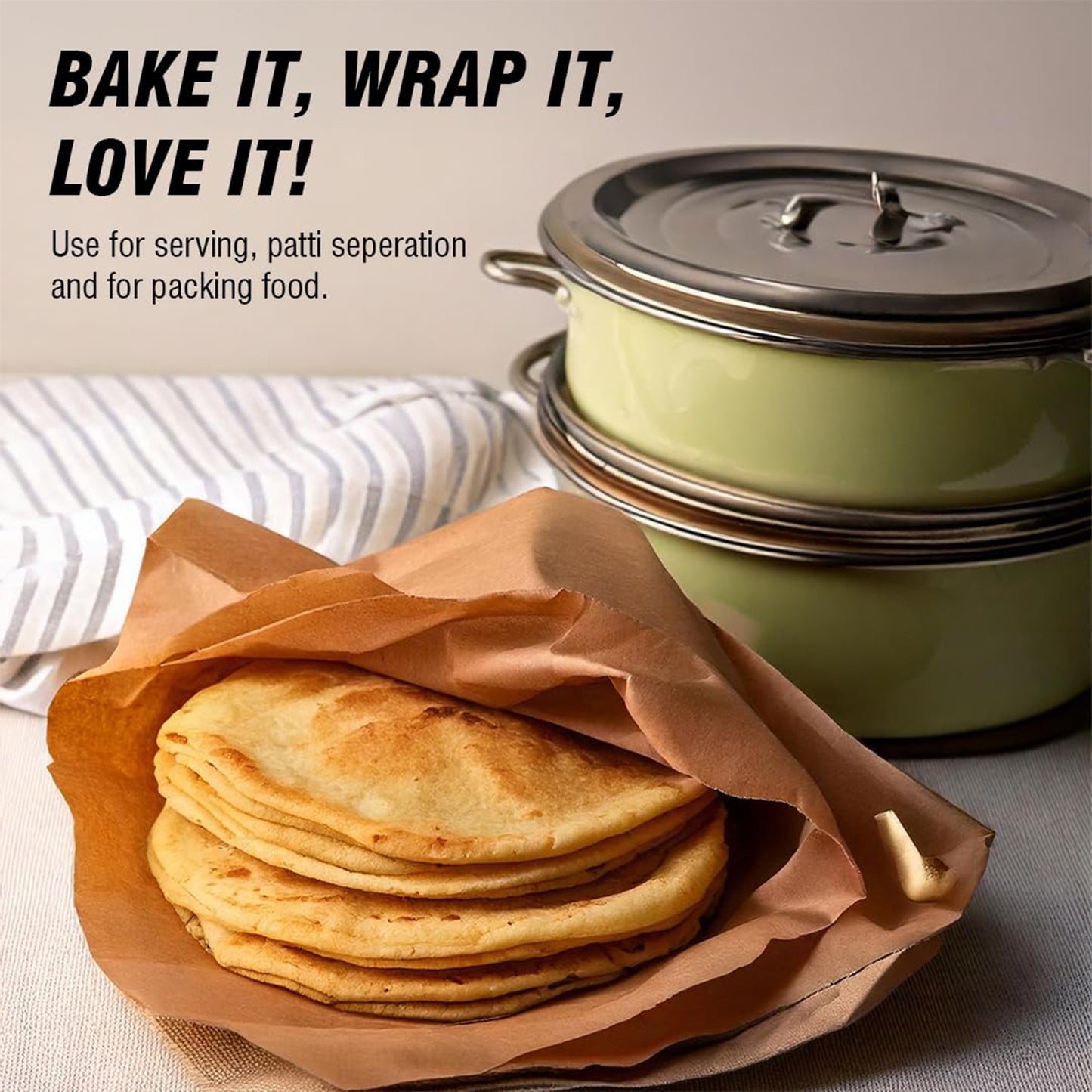 organic brown food paper roll 20 meter for baking and wrapping