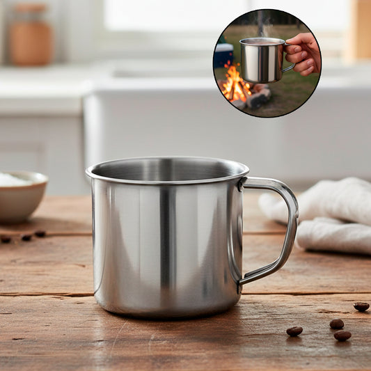 utility mug 250 ml stainless steel with ergonomic handle