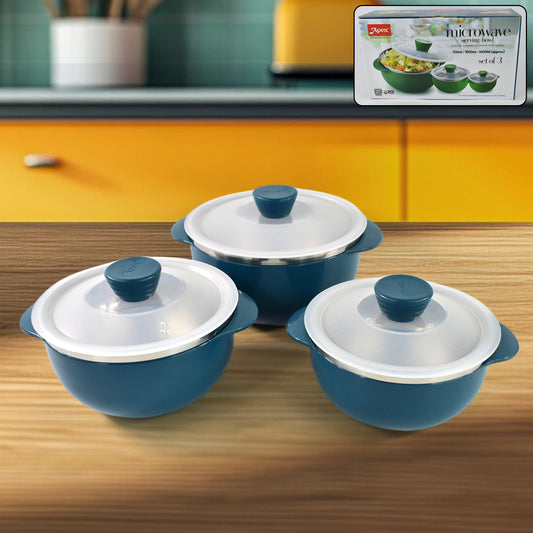 microwave-safe serving bowl set 700ml 1000ml 1400ml