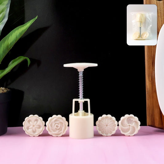 spring press cookie mold 19 cm with floral stamps