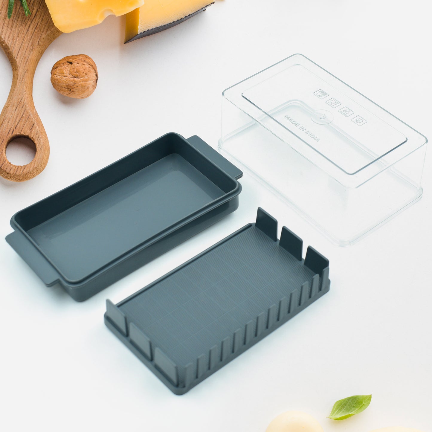 butter storage box with slicer plastic 14 cm x 9 cm x 5 cm pack of 1
