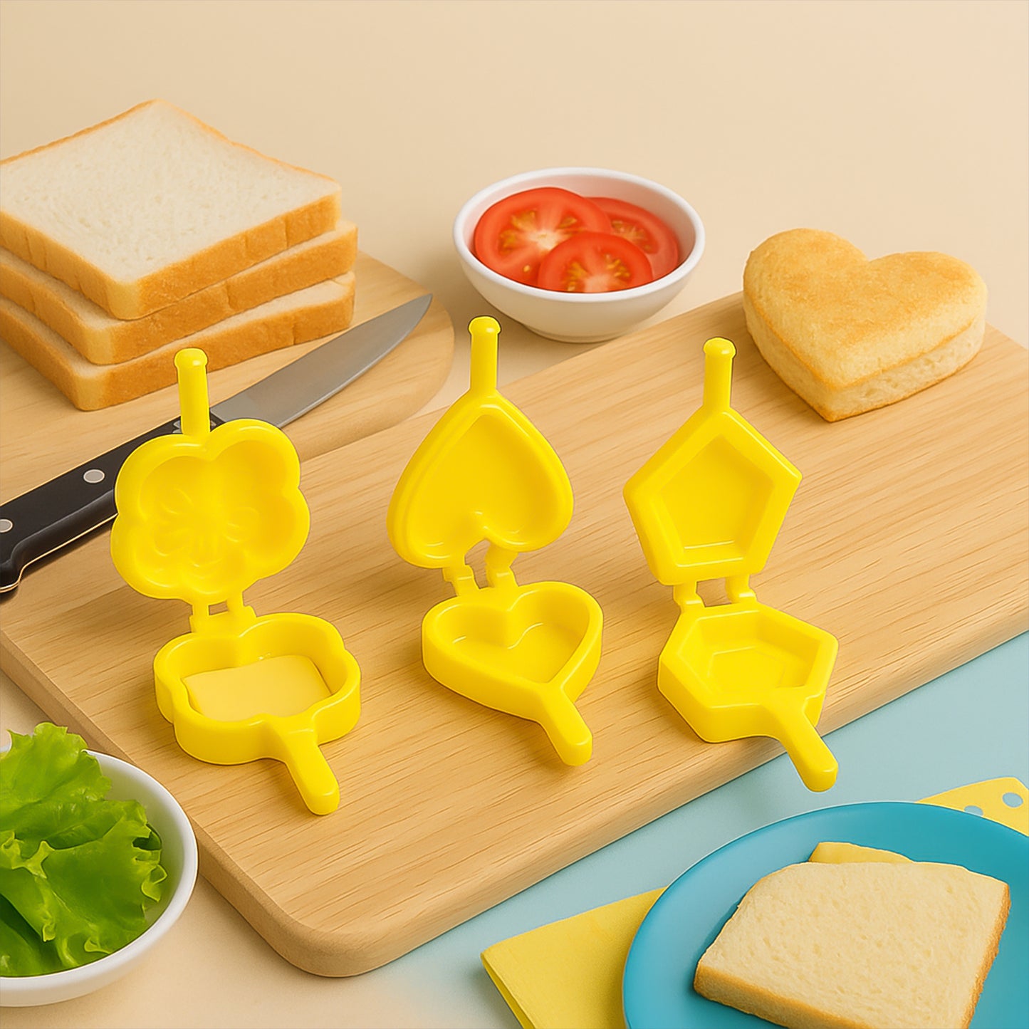 cookie cutter mould set plastic pack of 6