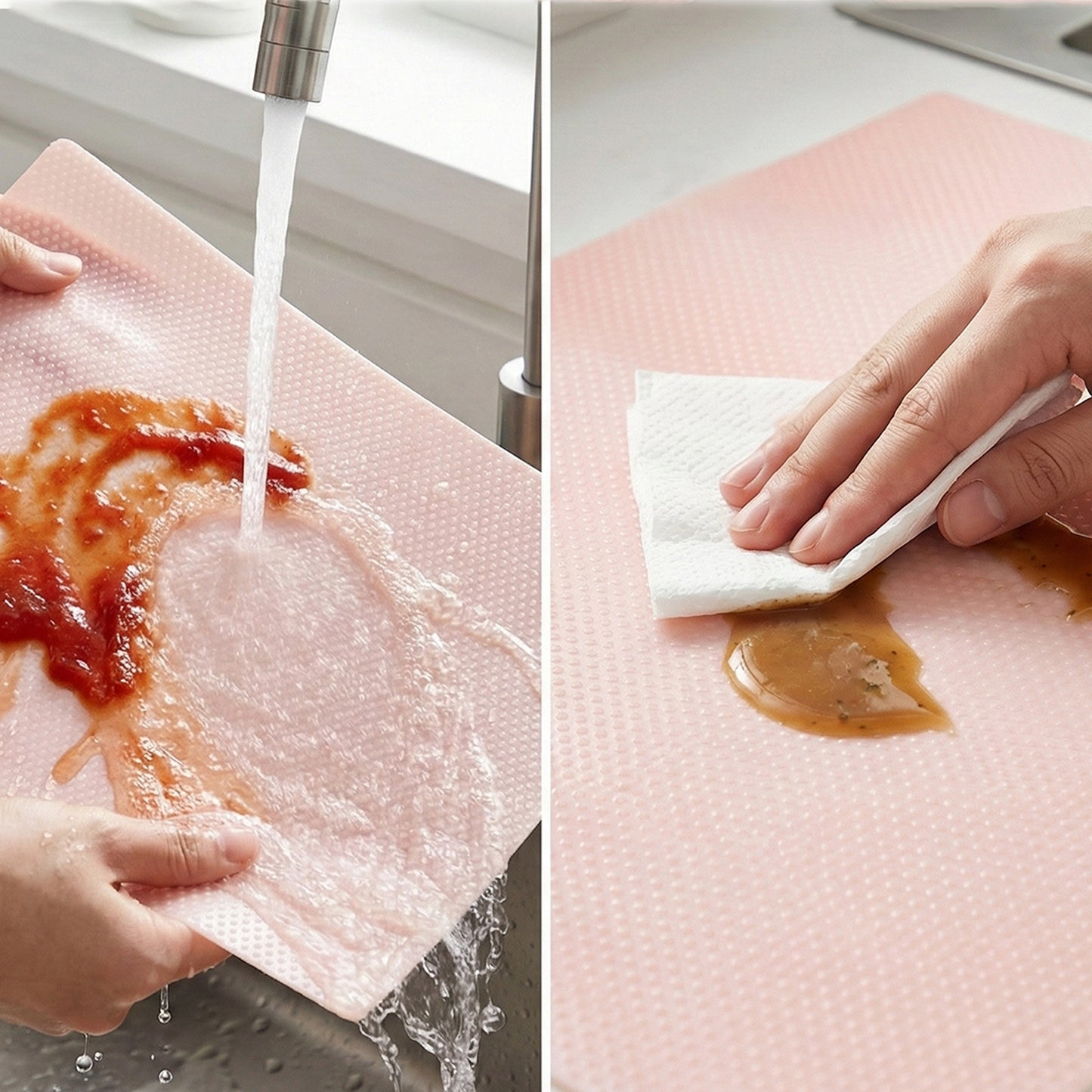 Transparent Plastic Fridge Mat 45 X 29 Cm (4 Pc)