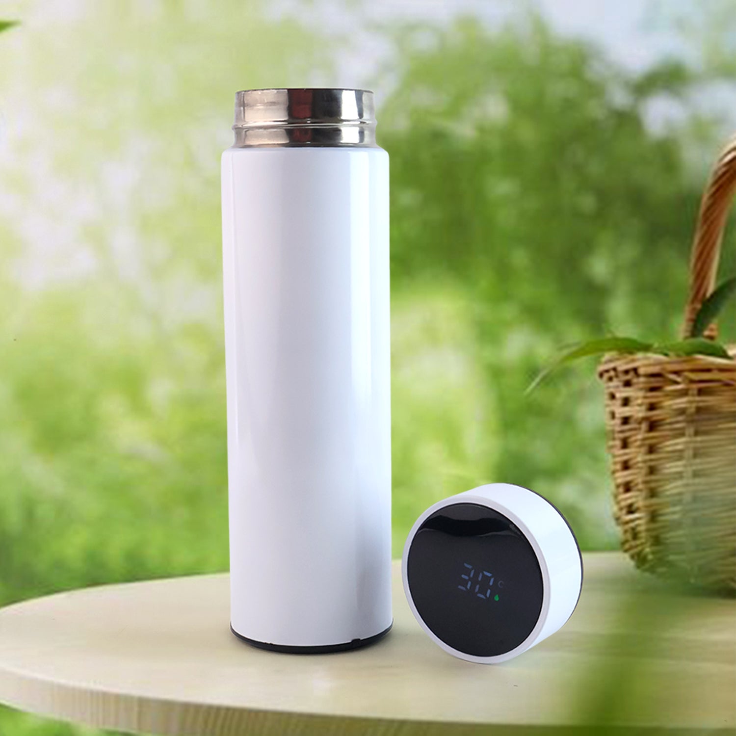 White Vacuum Insulated Water Bottle (1 Pc  500ml)
