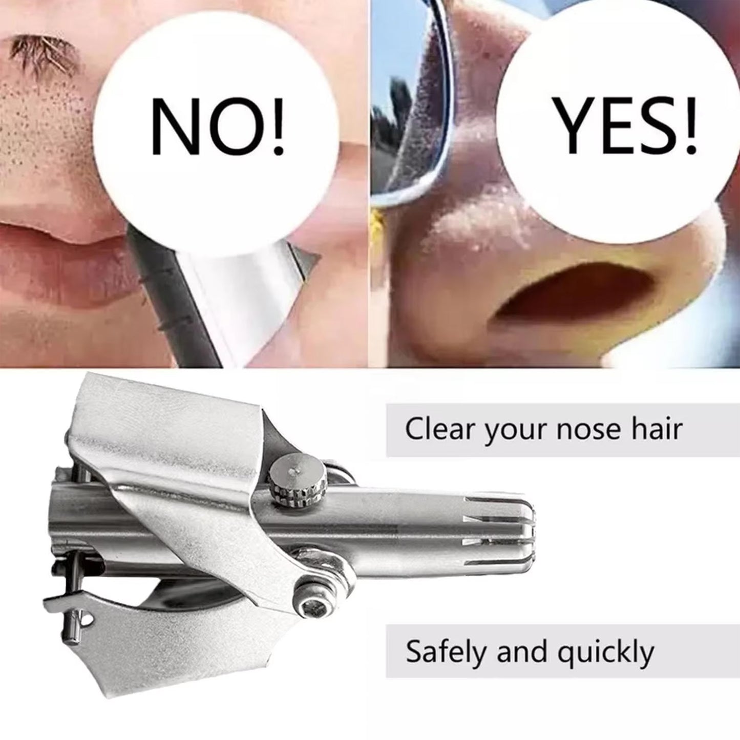 stainless steel nose hair clipper manual pack of 1