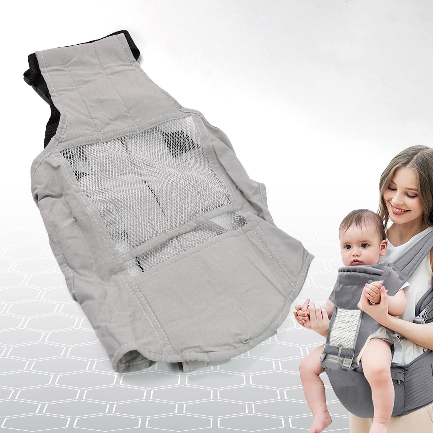 breathable ergonomic baby carrier bag with foam hip seat pack of 1
