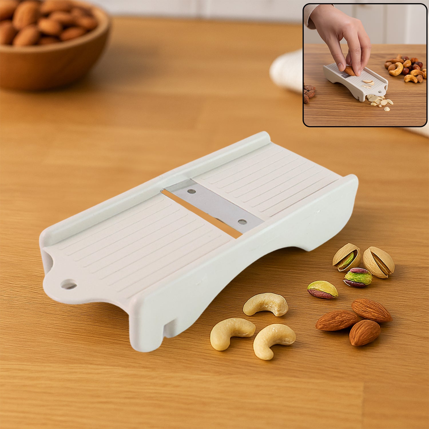dry fruit slicer 12 cm kitchen tool stainless steel blade handheld