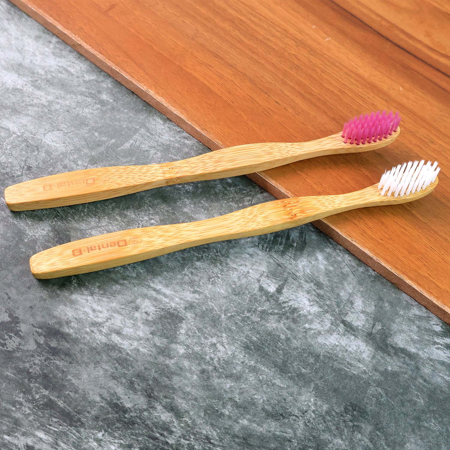 natural bamboo toothbrush with medium bristles pack of 2